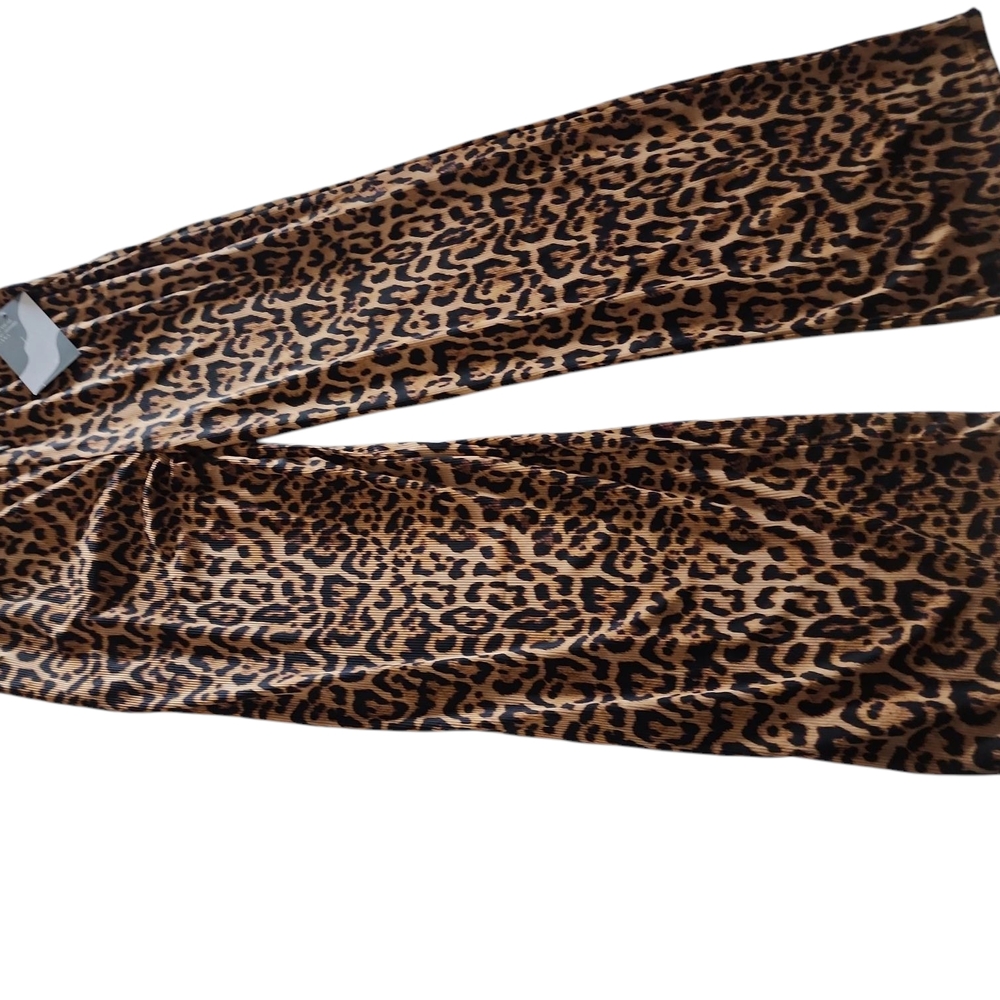 Leopard Print Wide Leg Pants